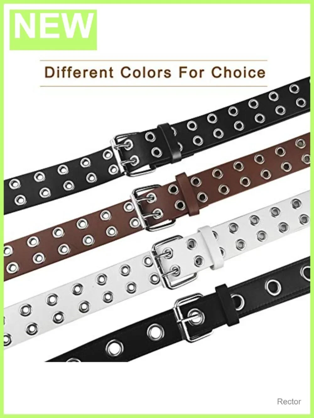 Grommet Studded Faux Leather Belt Punk Goth Unisex